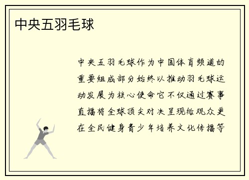 中央五羽毛球